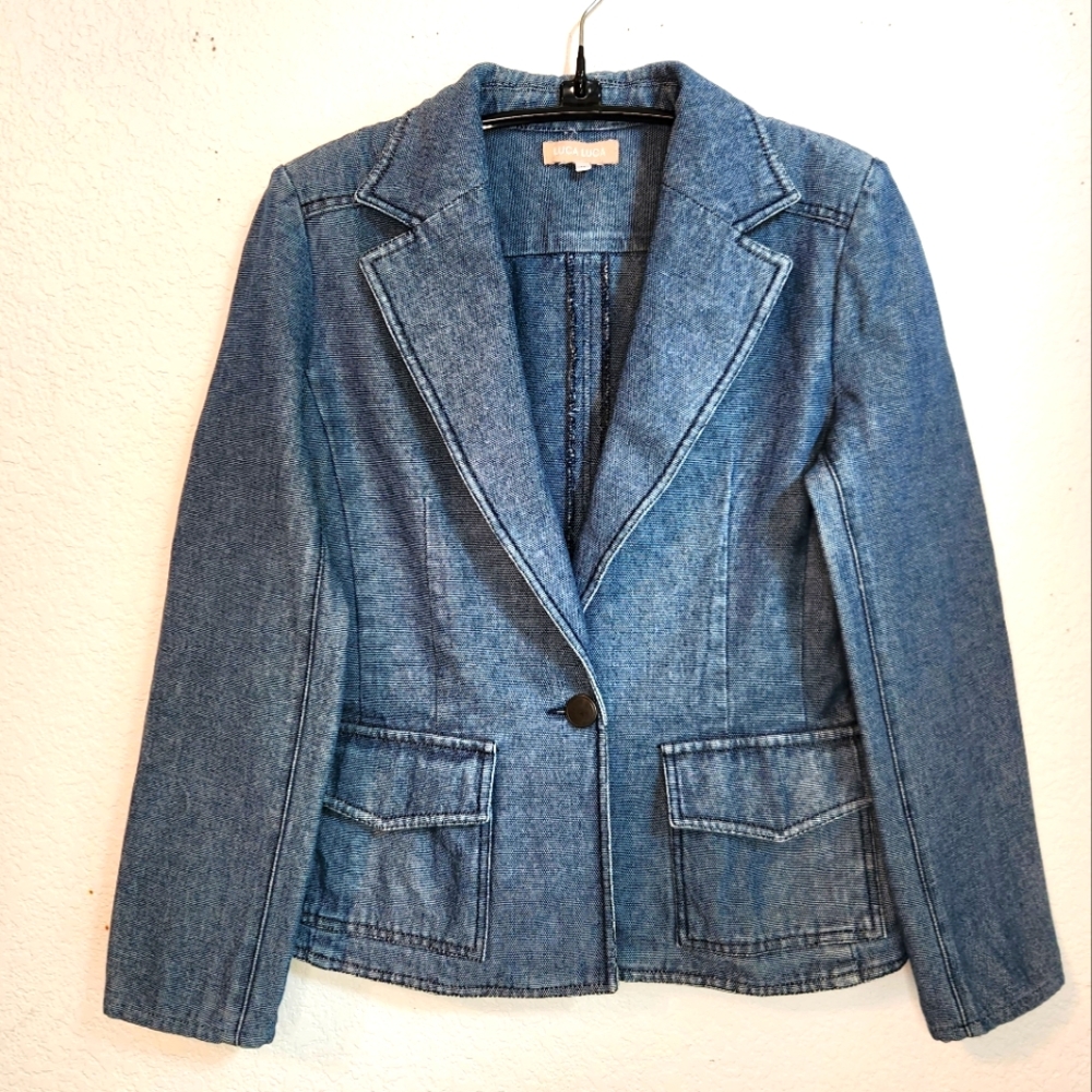 Luca Luca Vintage Denim Blazer Women's Jacket, Size 4-6
